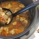 電気圧力鍋で洋風豚汁！具だくさんなトマト風味スープ